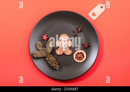 Artistic still life with festive spices and fresh colourful fruit lying ...