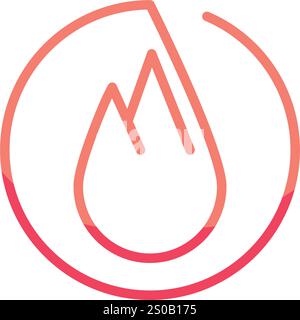 dosha pitta ayurvedic symbol Stock Vector