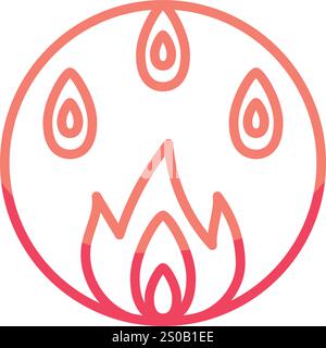 dosha pitta ayurvedic gradient line Stock Vector