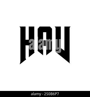 HAV letter logo design for technology company. HAV logo design black ...