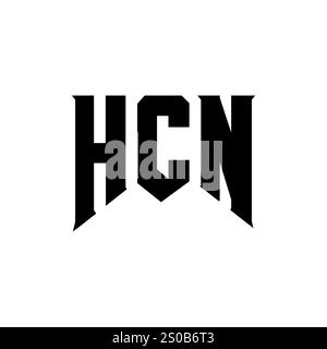 HCN letter logo design for technology company. HCN logo design black ...