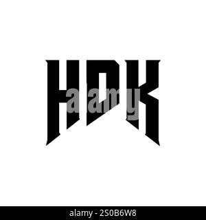 HDK letter logo design for technology company. HDK logo design black ...