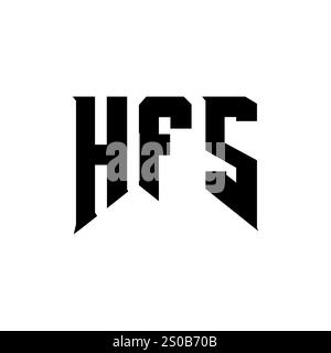 HFS letter logo design for technology company. HFS logo design black ...
