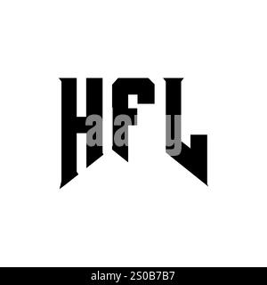 HFL letter logo design in six style. HFL polygon, circle, triangle ...