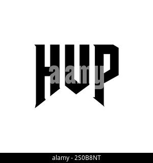 HUP letter logo design for technology company. HUP logo design black ...