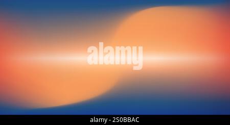 Dark Blue and Orange Wallpaper, Background Design for Your Business with Abstract Wavy Blurred Geometric Pattern - Applicable for Web, Presentations, Stock Vector