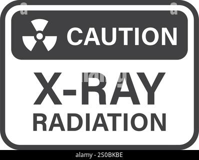 Radioactive material warning icon in flat style. Radiation danger vector illustration on isolated background. Caution sign business concept. Stock Vector