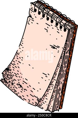 text notepad sketch hand drawn vector Stock Vector