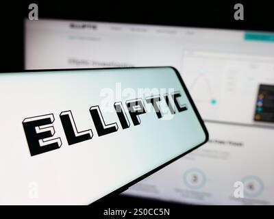 Germany. 03rd July, 2024. In this photo illustration, a smartphone with the logo of British blockchain company Elliptic Enterprises Limited is seen in front of website. Credit: SOPA Images Limited/Alamy Live News Stock Photo