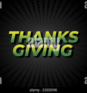 Thanksgiving text effect design for social media ads Stock Vector