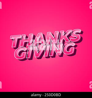Thanksgiving text effect design for social media ads Stock Vector