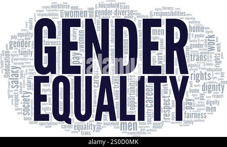 Gender Equality word cloud conceptual design isolated on white background. Stock Vector