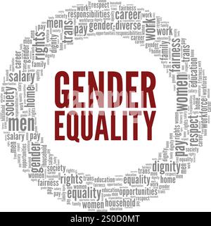 Gender Equality word cloud conceptual design isolated on white background. Stock Vector