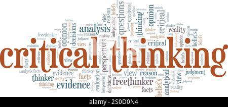 Critical Thinking word cloud conceptual design isolated on white ...