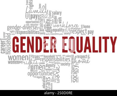 Gender Equality word cloud conceptual design isolated on white background. Stock Vector