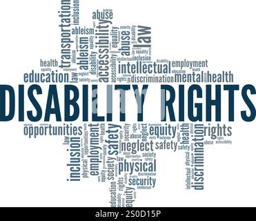 Disability Rights word cloud conceptual design isolated on white ...