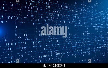 Close up screen with big data, abstract digital data, binary code. Close up screen with big data, abstract digital data, binary code. Zero and one, sequence, program, science, futuristic and technology. 3D illustration img technology042s02 cyber big data Stock Photo