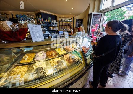 Ice cream parlour, Cottbus, Germany Stock Photo