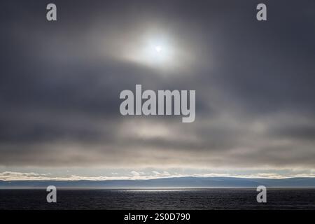 Devon coastline seen from Limpert Bay, Aberthaw, Wales, UK Stock Photo