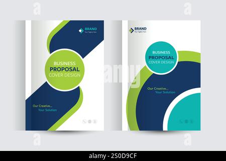 Corporate Business Proposal Catalog cover Design Template concept adept for multipurpose Projects Stock Vector