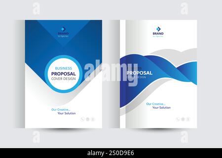Corporate Business Proposal Catalog cover Design Template concept adept for multipurpose Projects Stock Vector
