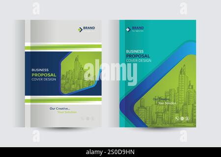 Corporate Business Proposal Catalog cover Design Template concept adept for multipurpose Projects Stock Vector