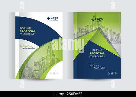 Corporate Business Proposal Catalog cover Design Template concept adept for multipurpose Projects Stock Vector
