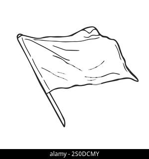 collection of Different flag icons set with handdrawn doodle cartoon style vector Stock Vector