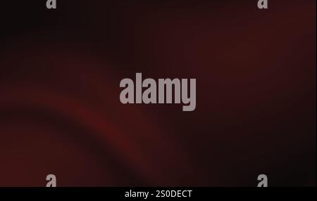 Dark Red and Black Gradient Waves – Abstract Smooth Flowing Fabric Texture for Dramatic Backgrounds, Elegant Wallpapers and Modern Graphic Design Stock Vector