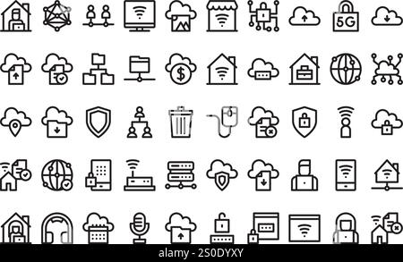 Networking icons High-Quality Vector Icons Collection with Editable Stroke. Ideal for Professional and Creative Projects. Stock Vector
