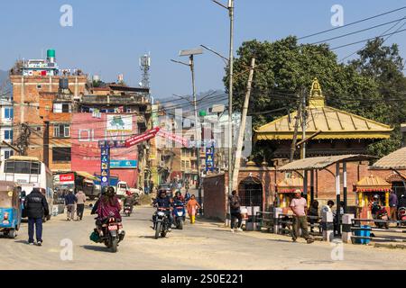 Street scene, Panauti, Nepal, Asia Stock Photo