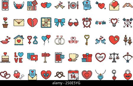 Love icons High-Quality Vector Icons Collection with Editable Stroke. Ideal for Professional and Creative Projects. Stock Vector