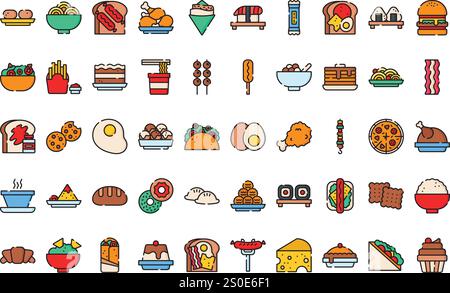 Food icons High-Quality Vector Icons Collection with Editable Stroke. Ideal for Professional and Creative Projects. Stock Vector