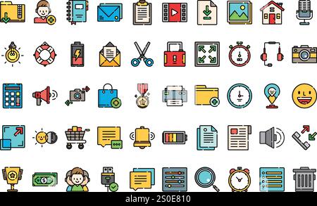 Ui interface icons High-Quality Vector Icons Collection with Editable Stroke. Ideal for Professional and Creative Projects. Stock Vector