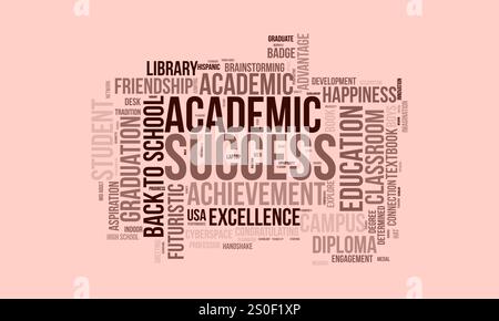 Academic Success word cloud template. Academic Success concept vector ...