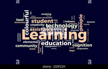 Learning word cloud concept. Vector illustration Stock Vector Image ...