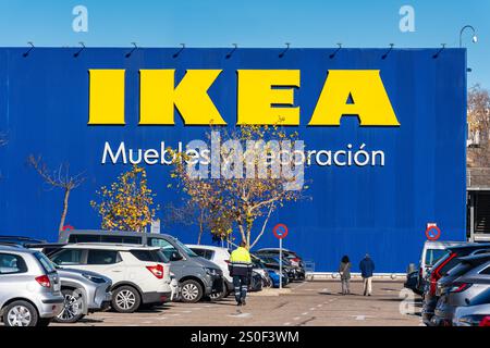 Madrid, Spain, December 21, 2024: Ikea brand in the Plaza Norte 2 shopping park in the city of San Sebastian de los Reyes Stock Photo