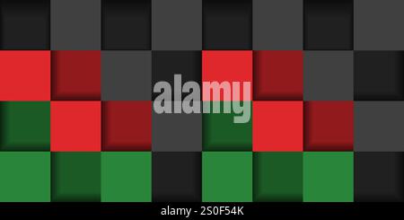 Dark Colorful Retro Style Background, Infographics, Cover or Presentation Creative Design Template for Web-Blank Tiled 3D Geometric Shapes with Copysp Stock Vector