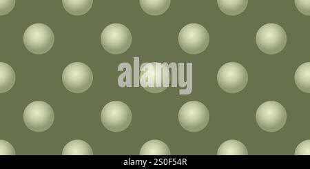 Green Modern Style Abstract Geometric Background Design, Rows of Many Large Lit 3D Balls, Globes, Spheres Pattern, Template in Editable Vector Format Stock Vector