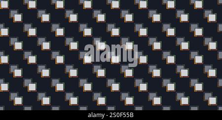 Abstract Geometric Background Design, Rows of Many Colorful Rectangular Pair of Frames Filled with Grey Color - Texture, Pattern, Template in Editable Stock Vector