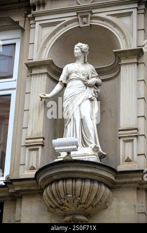 facade of old beautiful historic apartment house in Wiesbaden, Germany Stock Photo