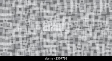 Grey Translucent Rounded Geometric Square Shapes - Abstract Background Desgin Template, Vector Applicable for Web, Technology or Science, Base for Pre Stock Vector
