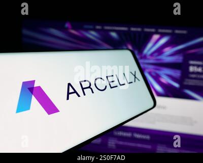 Germany. 03rd July, 2024. In this photo illustration, a smartphone with the logo of American biotechnology company Arcellx Inc. is seen in front of business website. Credit: SOPA Images Limited/Alamy Live News Stock Photo