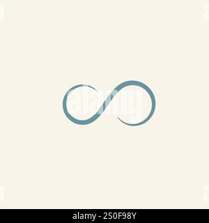 Hand drawn infinity symbol. Black infinity icon. Eternity, infinite, limitless and forever signs. Stock vector illustration isolated on white Stock Vector