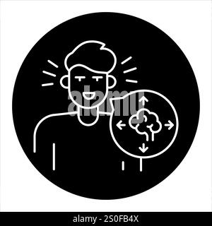ADHD line color icon. Sign for web page, mobile app, button, logo. Vector isolated button. Editable stroke. Stock Vector