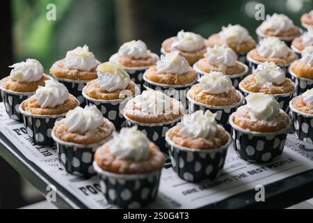 many cupcakes on table for lunch Stock Photo