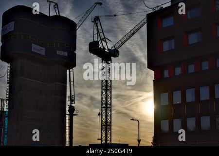 New Homes Construction, High Road, Wembley Central, Borough Of Brent, London, England, U.K. Stock Photo