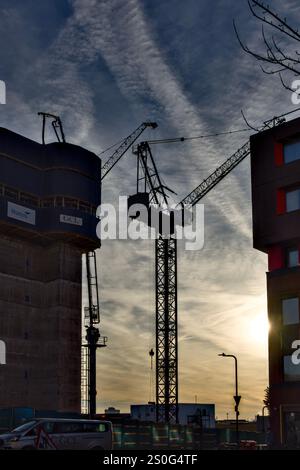 New Homes Construction, High Road, Wembley Central, Borough Of Brent, London, England, U.K. Stock Photo