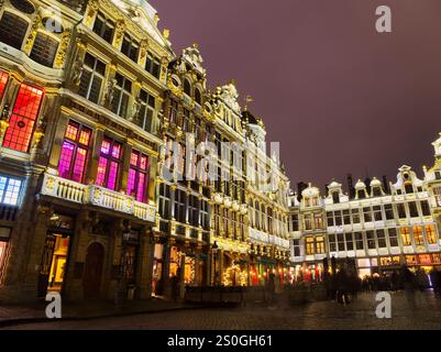 Brussels Grand Place view in Christmas. High quality photo Stock Photo