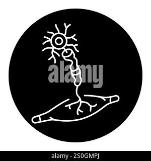ALS line black icon. Sign for web page, mobile app, button, logo. Vector isolated button. Editable stroke. Stock Vector